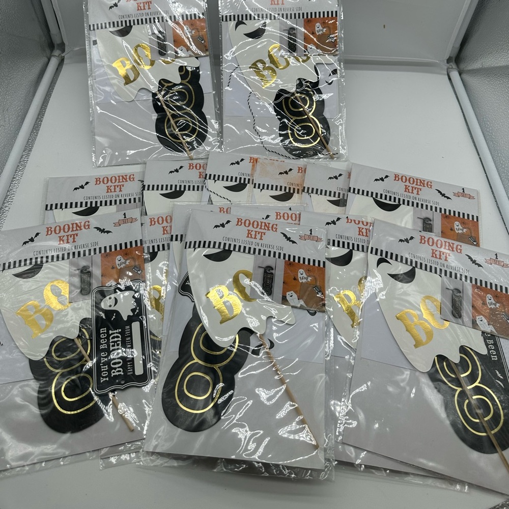 NIP New Set of 15 Booing Kit Halloween Decor Craft Ghost Boo